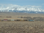 EMDX 9087 SD60 below Crazy Mountains